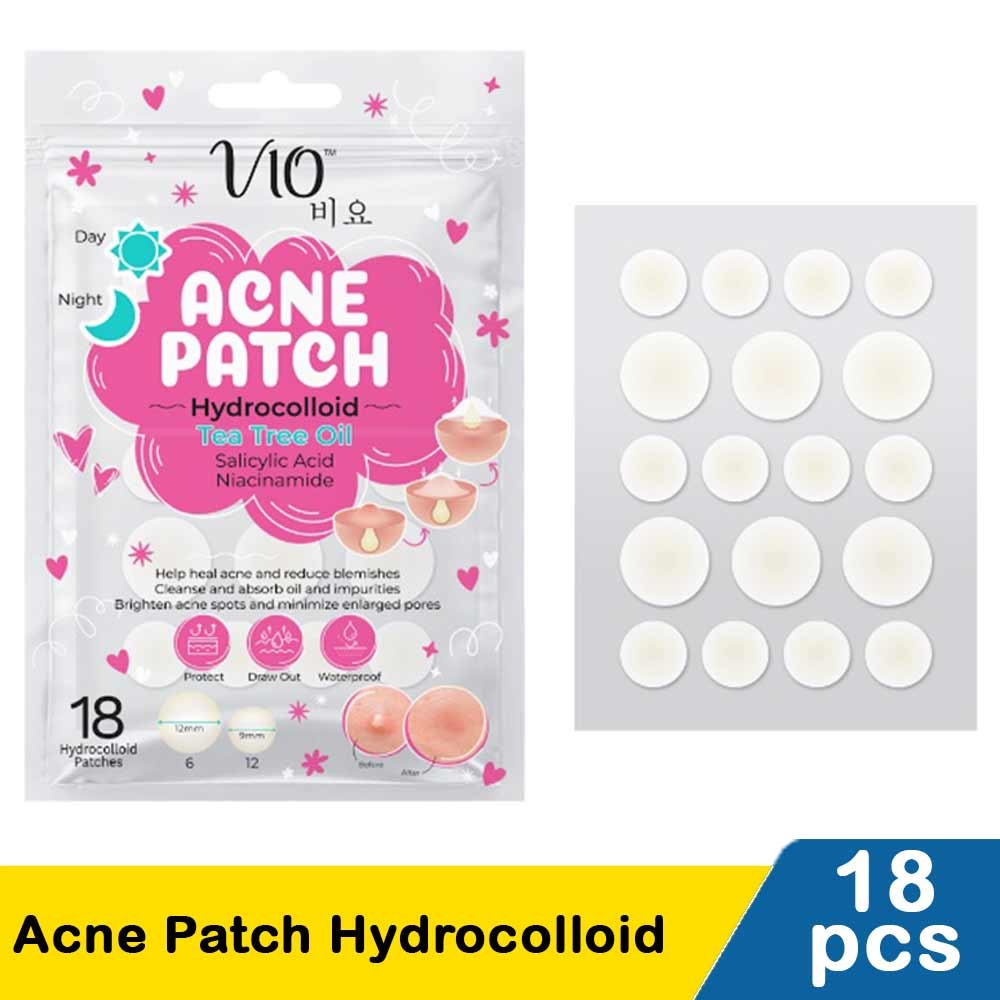 VIO ACNE PATCH HYDROCOLLOID 18'S DAY/NIGHT