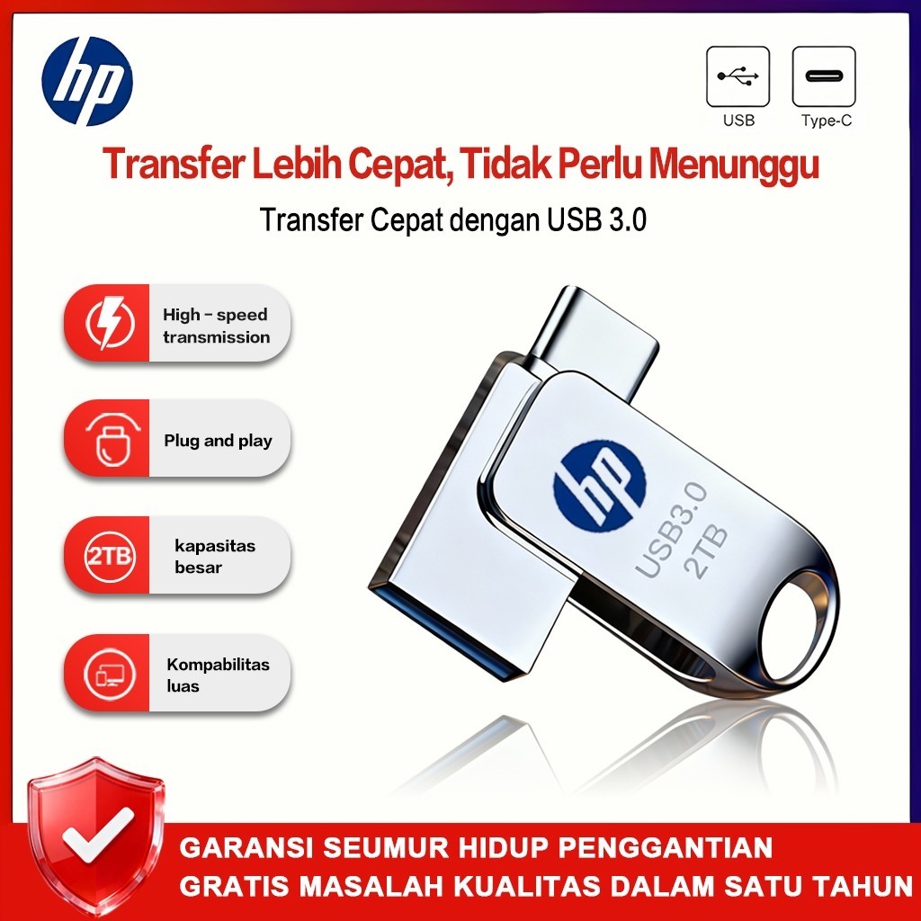 Flashdisk 2TB 2in1 USB3.0  type c 1TB high-speed OTG USB  Flashdisk  suitable for Android  laptop typec/usb