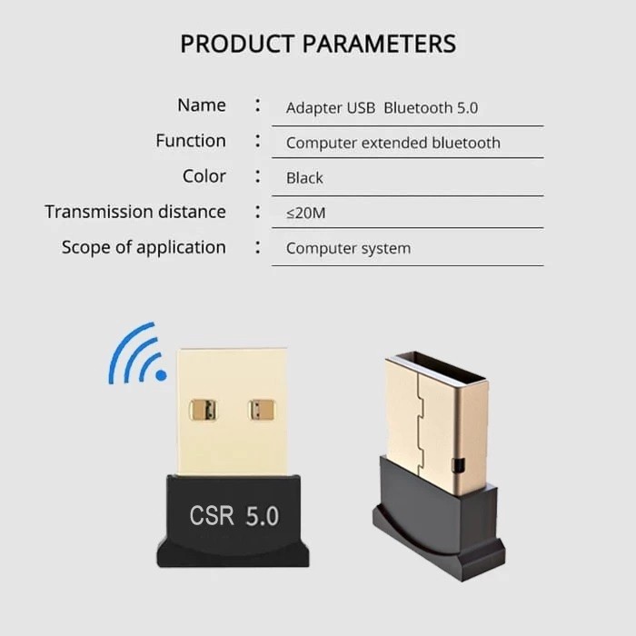 Bluetooth Adapter CSR 5 Mini Wireless USB Device Mouse Laptop PC