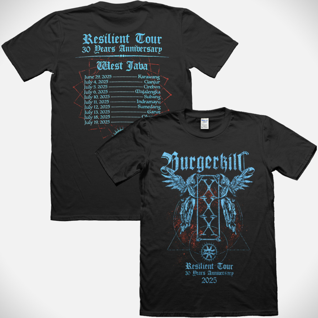 KAOS Band Burgerkill - Resilient West Java Tour 2025 CATTON COMBED24S