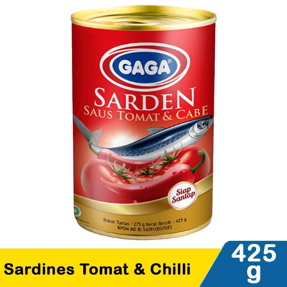 GAGA SARDINES TOMAT & CHILLI 425g