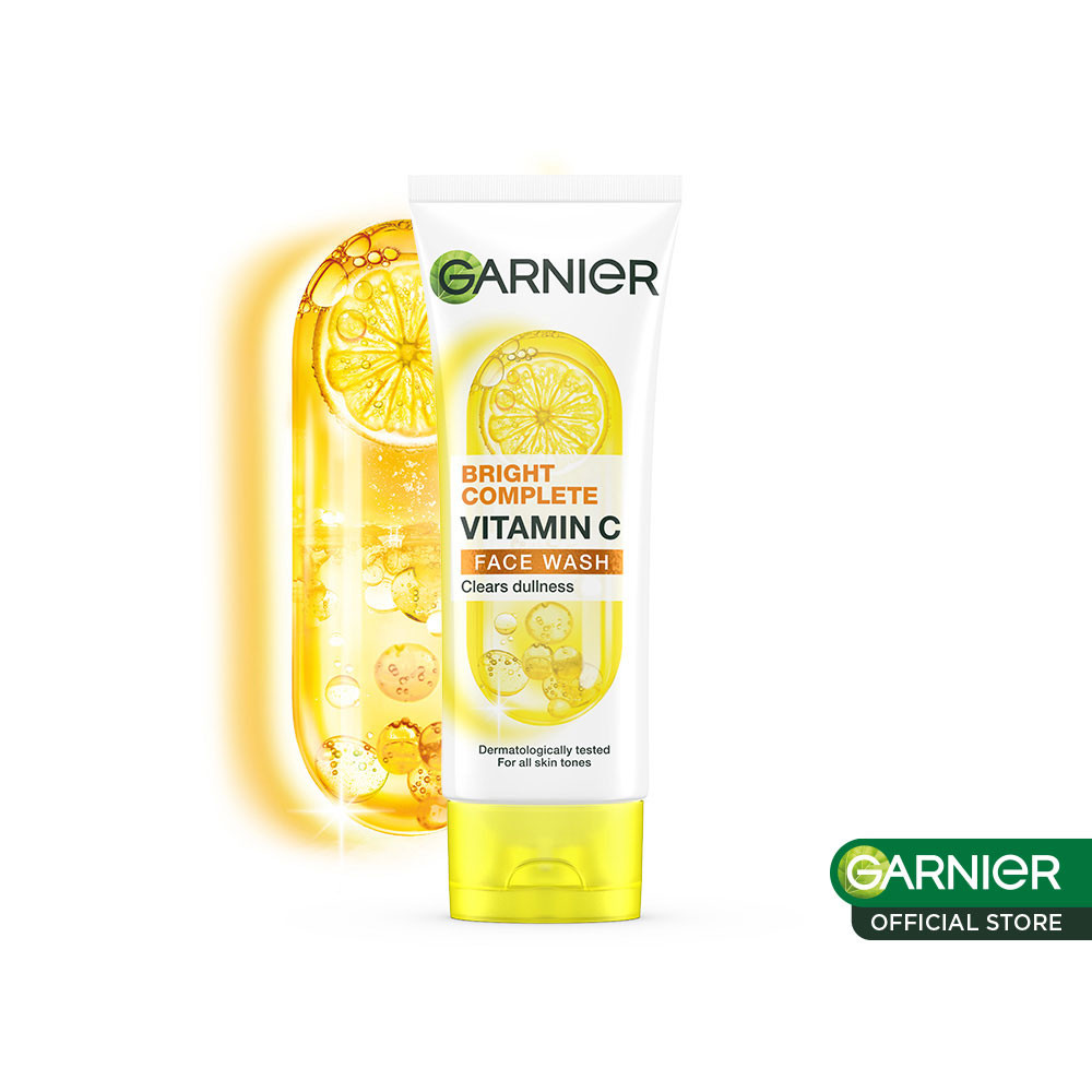 GARNIER BRIGHT COMPLETE VIT C FACIAL WASH 100mL