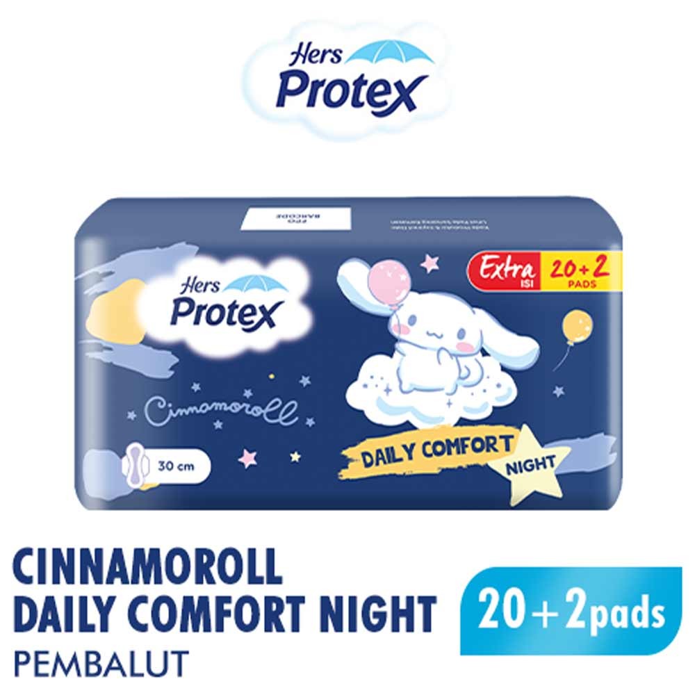HER'S PROTEX DAILY COMFORT NIGHT 24S CINNAMOROLL 30cm