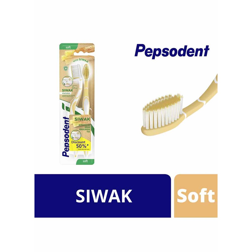 PEPSODENT SIKAT GIGI SIWAK 2'S  SOFT
