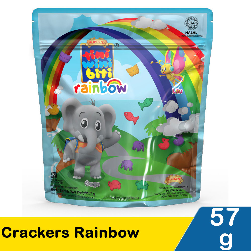 TINI WINI BITI CRACKERS RAINBOW 57g