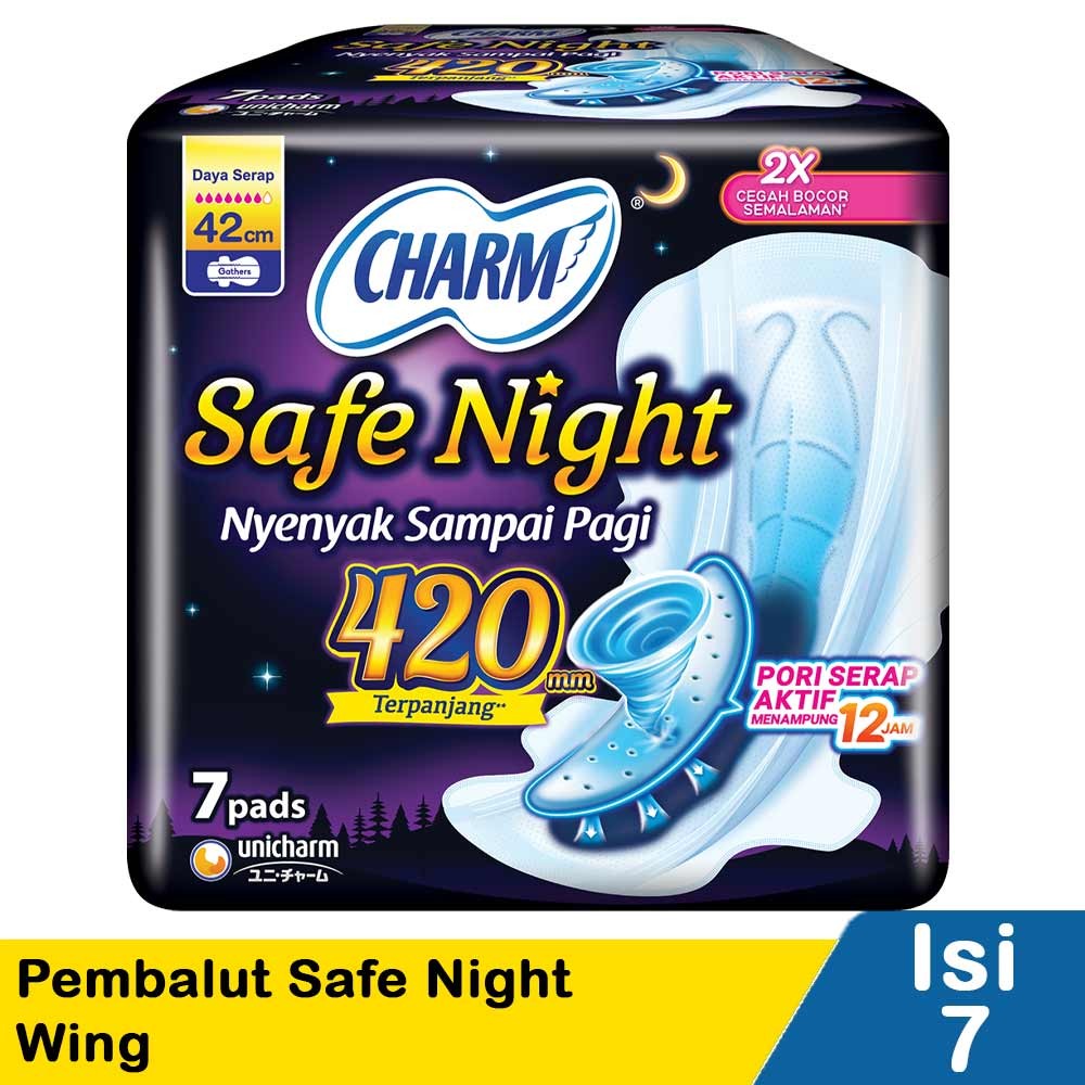 CHARM PEMBALUT SAFE NIGHT 8/7'S WING 42cm