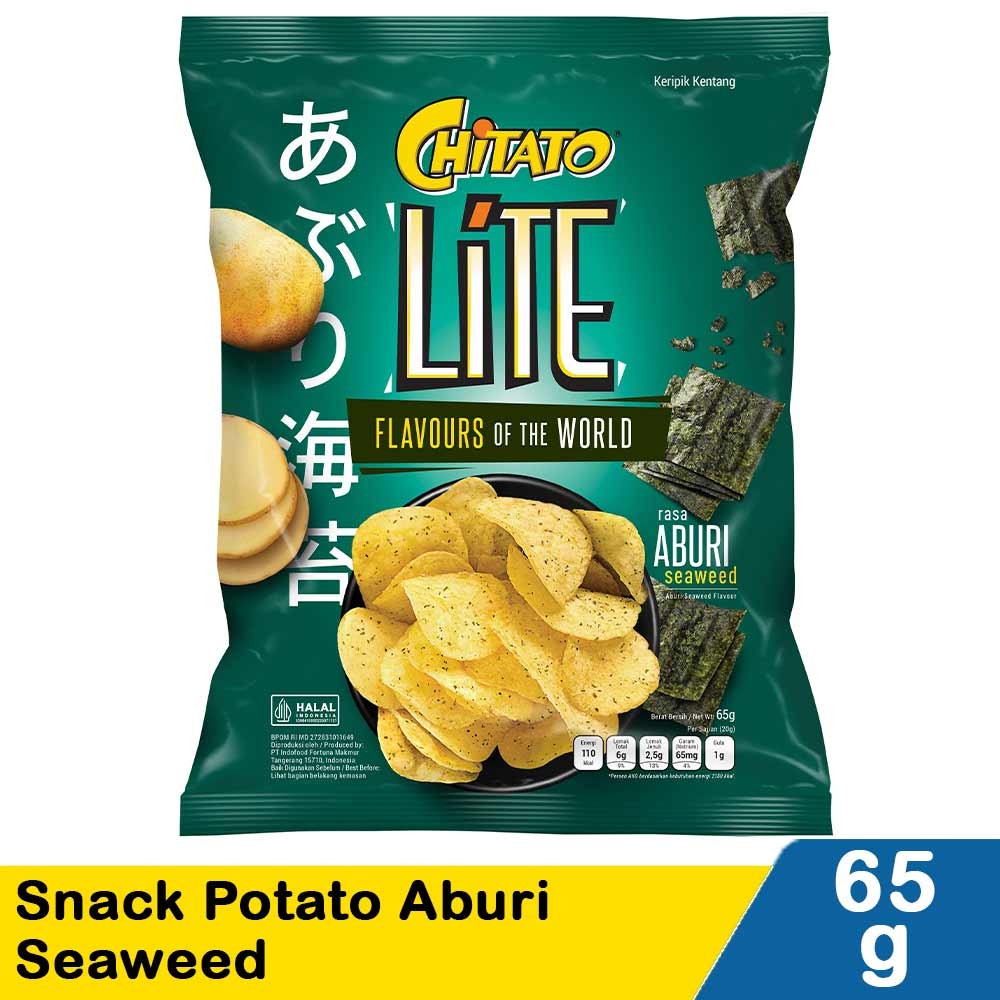 CHITATO LITE SNACK POTATO ABURI SEAWEED 65g