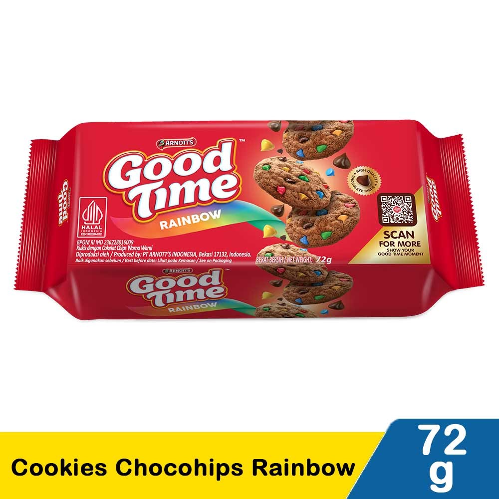 GOOD TIME COOKIES CHOCOHIPS RAINBOW 72g