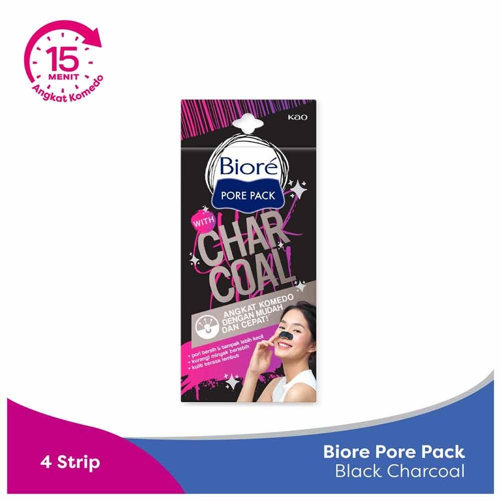 KAO BIORE PORE PACK CLEANSING STRIPS 4'S BLACK