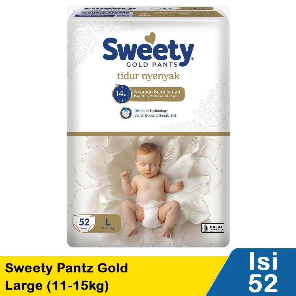 SWEETY PANTZ GOLD 52'S LARGE