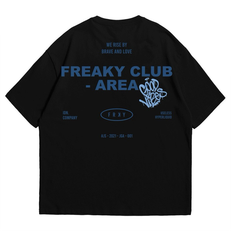 Freaky Tshirt Oversize Useless Black Tees Katun