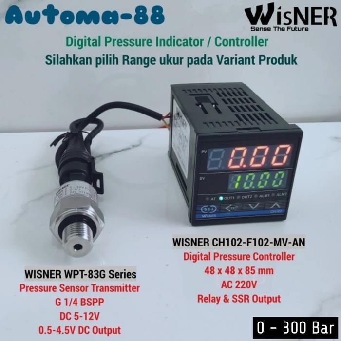 Digital Pressure Controller 0-300Bar include Sensor 300 Bar Out Relay