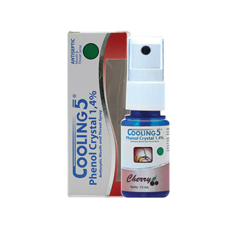 COOLING 5 (CHERRY FLAVOUR) 1 BOTOL SPRAY @ 15 ML