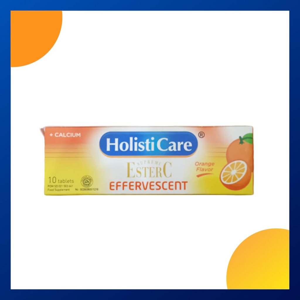 Holisticare Supreme Ester-C Effervescent Orange 10 Tablet