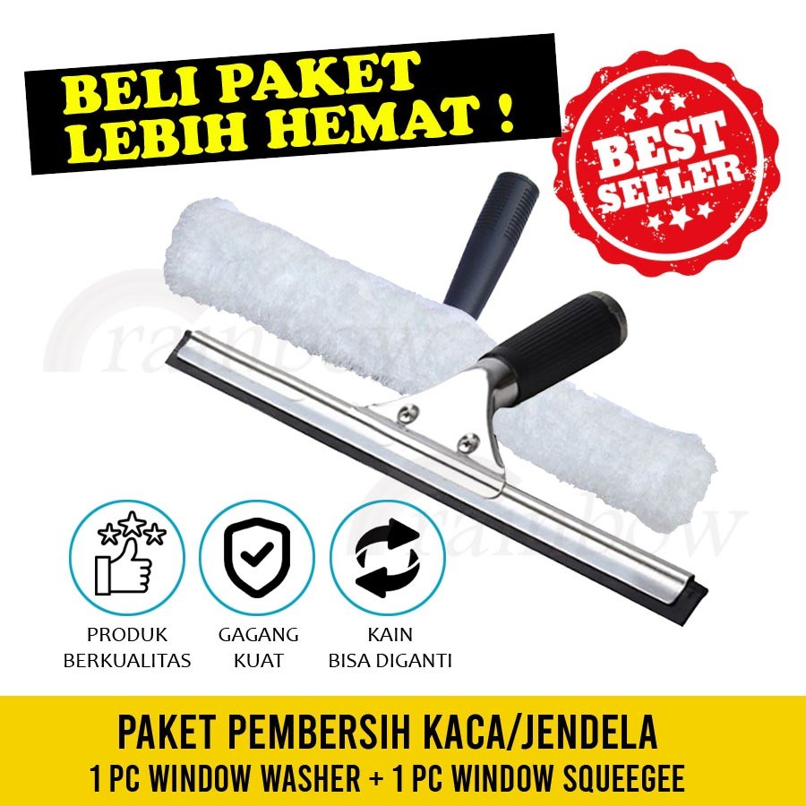 Paket Promo - Window Washer + Window Squeegee 35 cm