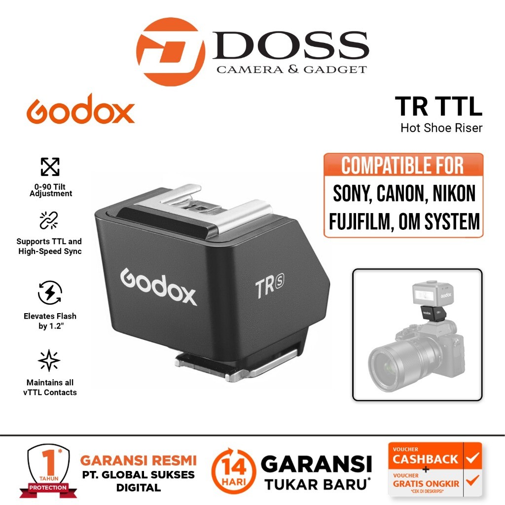 Godox TR TTL Hot Shoe Riser HotShoe for Camera