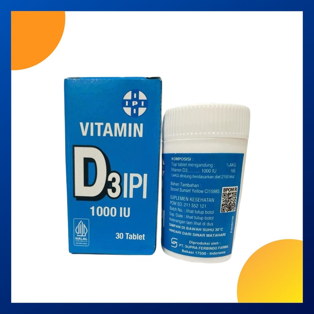 Ipi Vitamin D3 1000 Iu Botol 30 Tablet