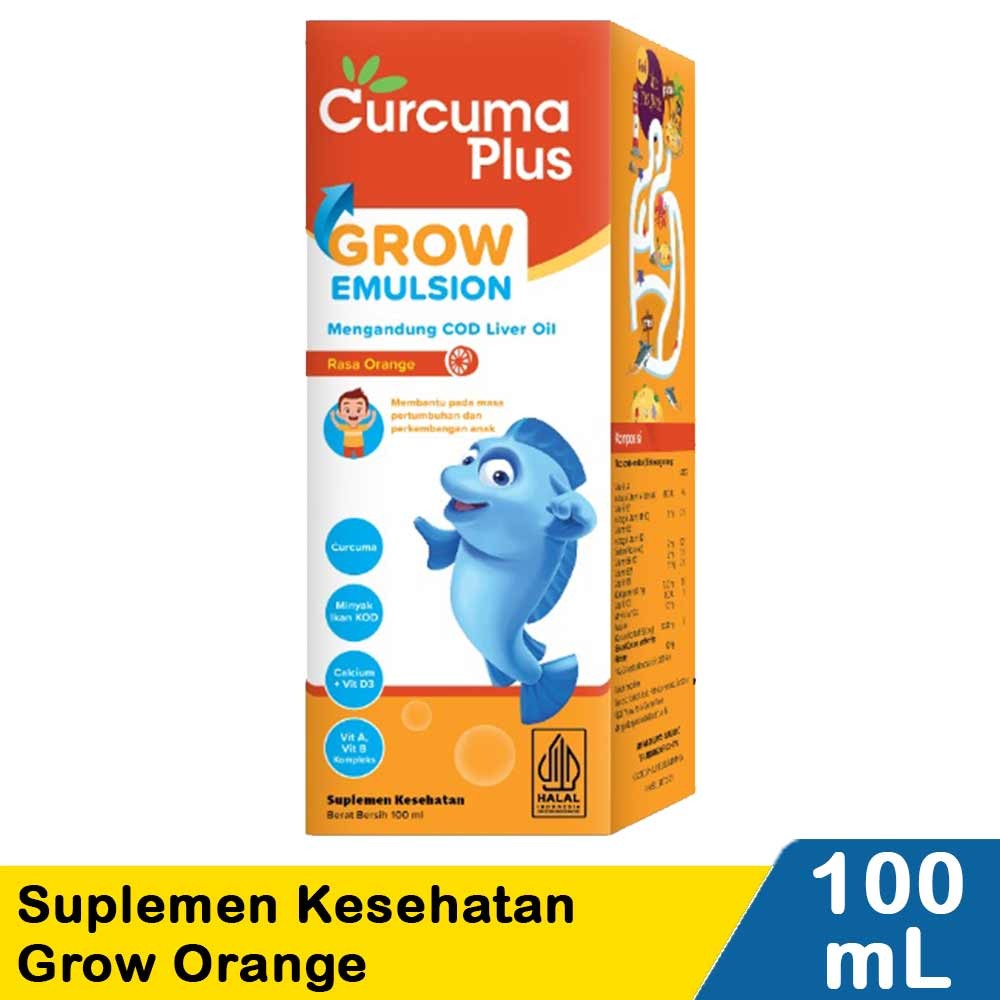CURCUMA PLUS SUPLEMEN KESEHATAN GROW ORANGE 100mL