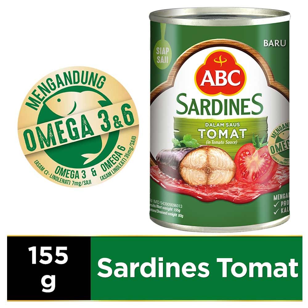 ABC SARDINES TOMAT 155g