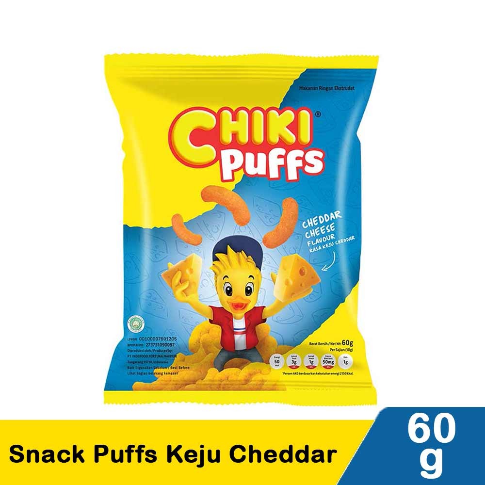 CHIKI SNACK PUFFS CHEDDAR CHEESE 60g
