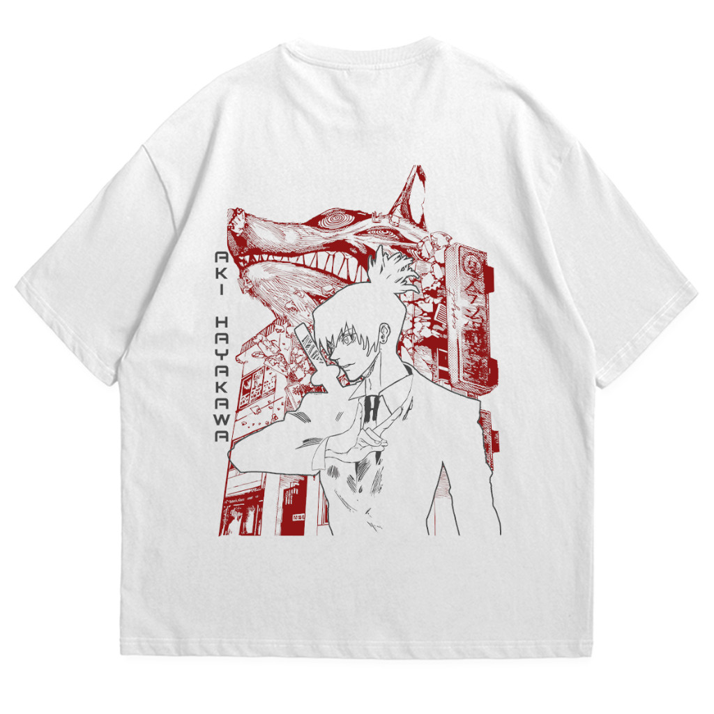 【COD】 [ANIME OVERSIZE] KAOS AKI CHAINSAW MAN VERSION - OVERSIZE COTTEN COMBED