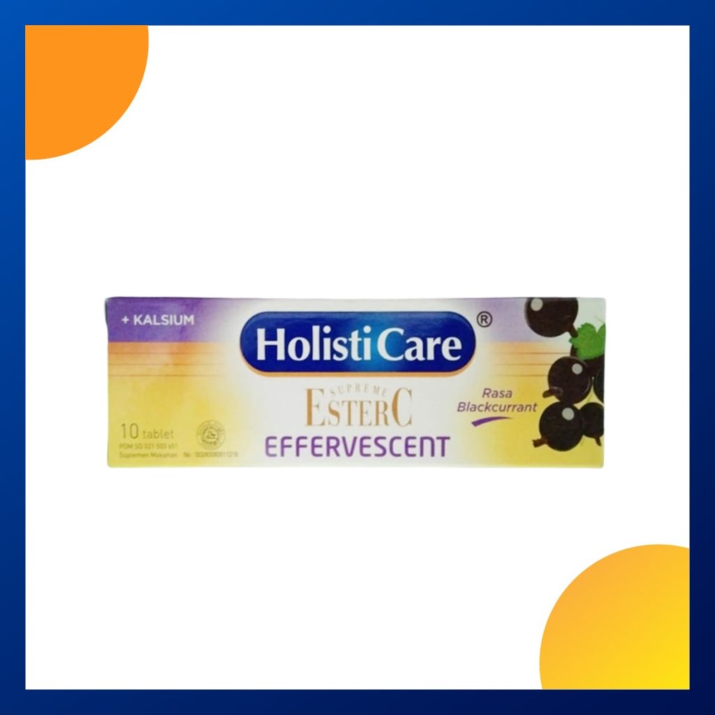 Holisticare Supreme Ester-C Effervescent Blackcurrant 10 Tablet