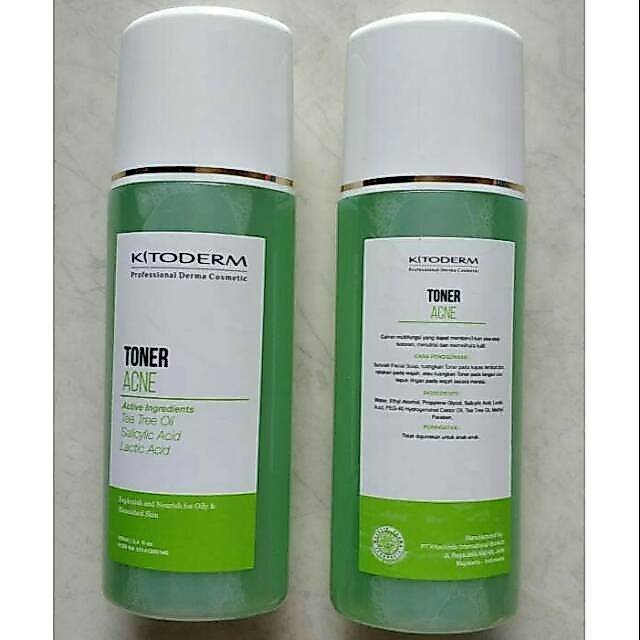 kitoderm toner acne hijau / putih
