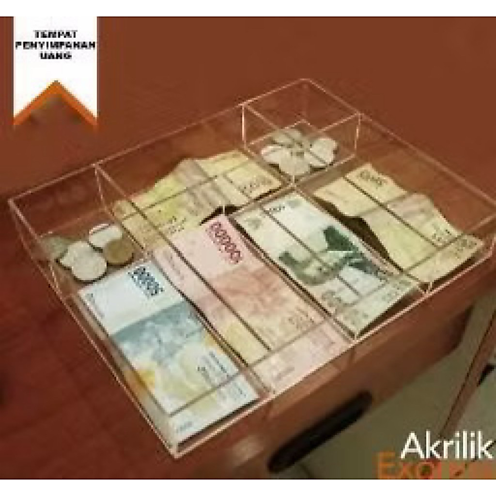 kotak uang akrilik 7 sekat