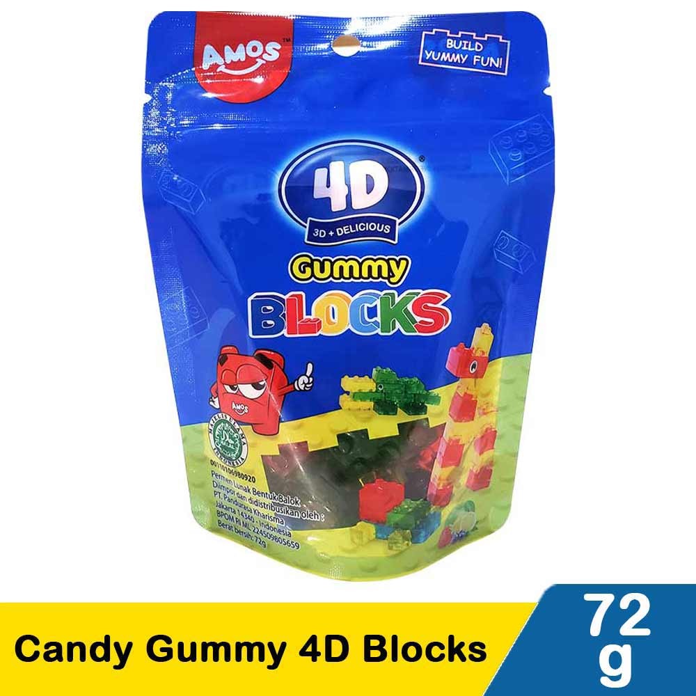 AMOS CANDY GUMMY 4D BLOCKS 72g