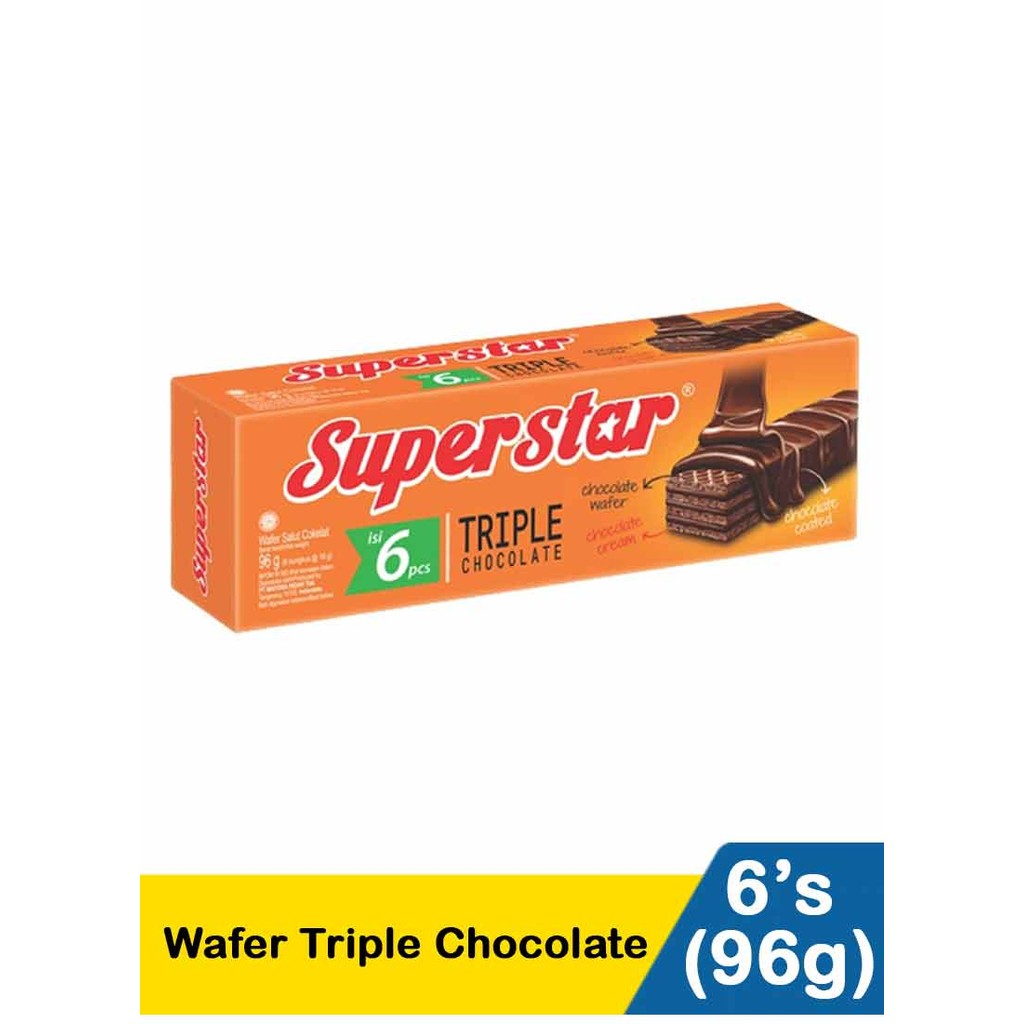 SUPERSTAR WAFER TRIPLE CHOCOLATE 6x12.5g
