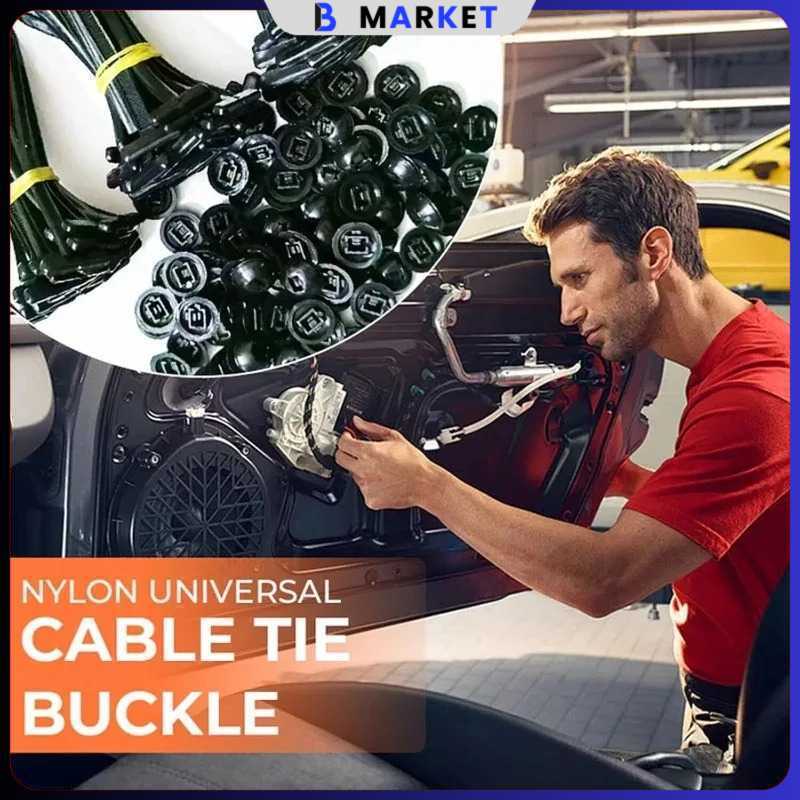 TAFFWARE Kabel Ties Self Locking Stopper Push Mount 2x9cm 100 PCS - E100
