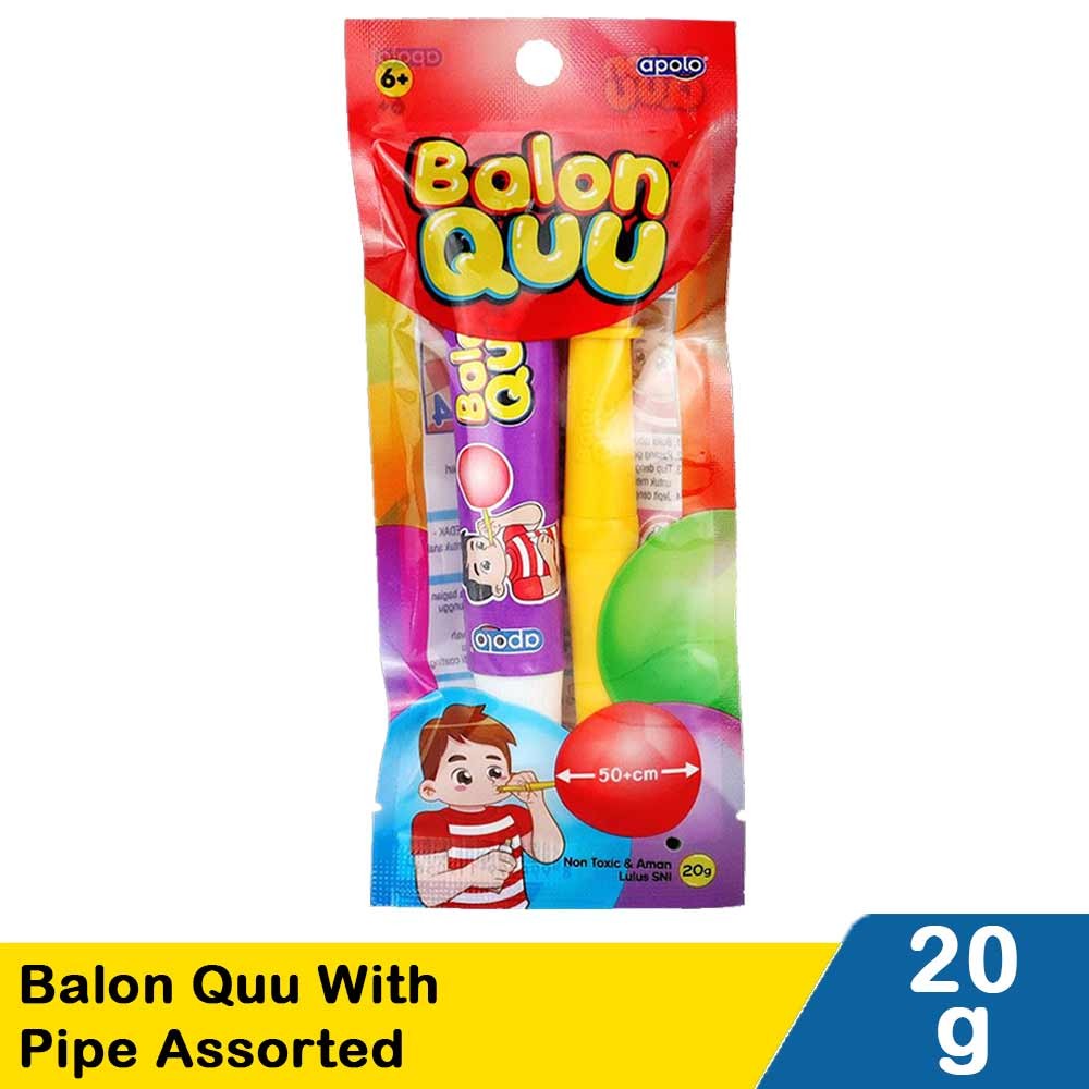 APOLO BALON QUU WITH PIPE ASSORTED 20g