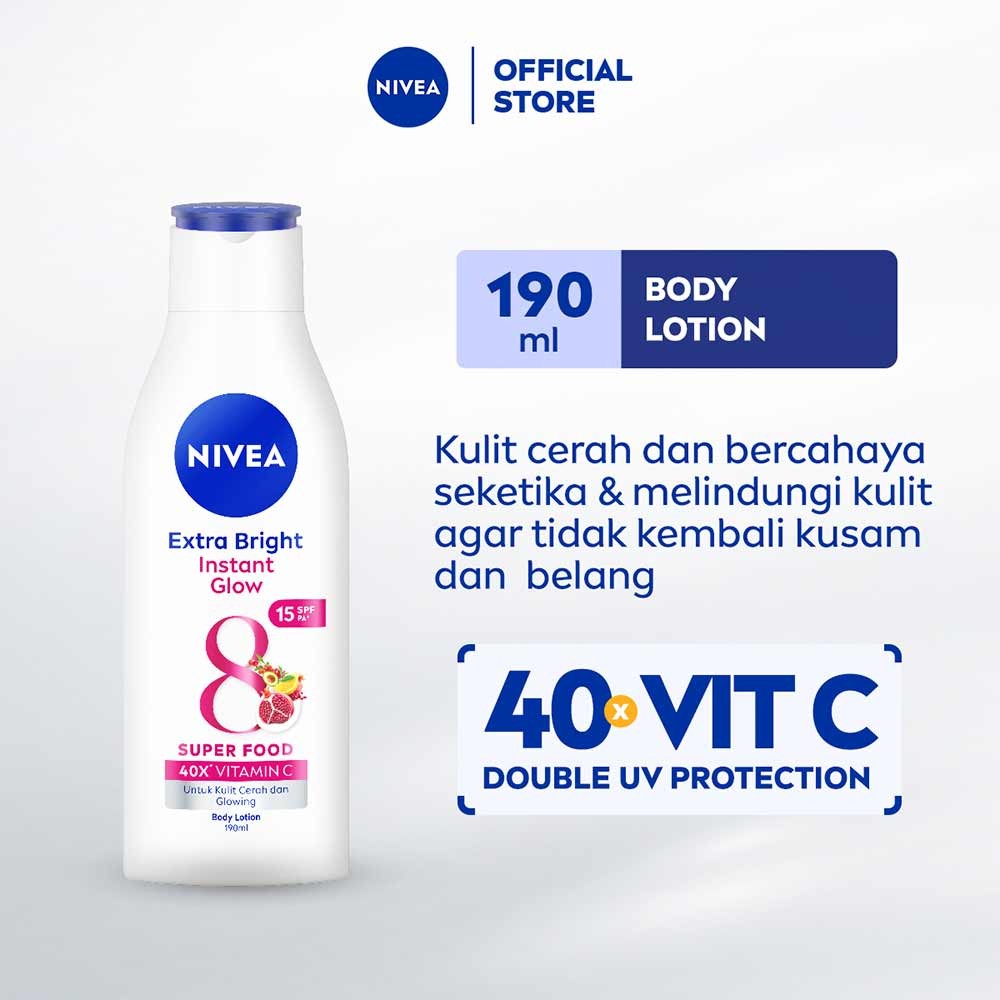 NIVEA BODY LOTION EXTRA BRIGHT SPF15 INSTANT GLOW 200/190mL