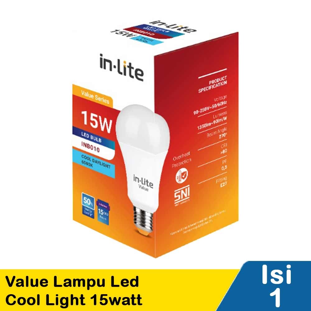 IN-LITE VALUE LAMPU LED COOL LIGHT  15W