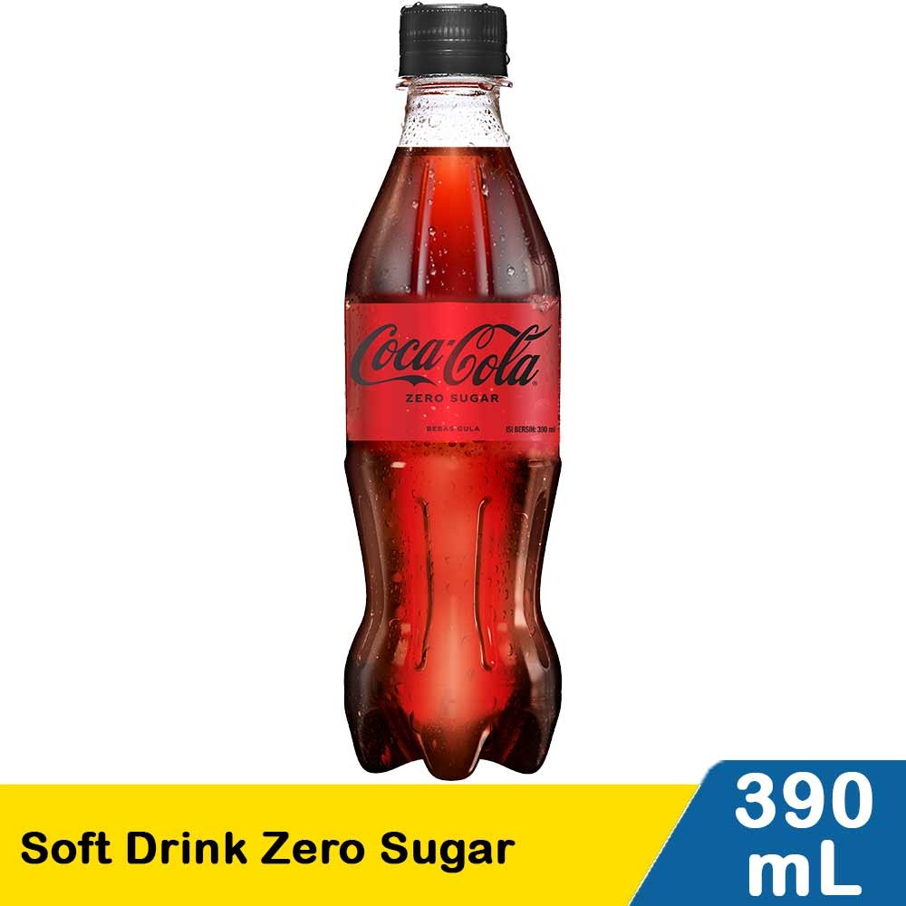 COCA COLA SOFT DRINK ZERO SUGAR 390mL