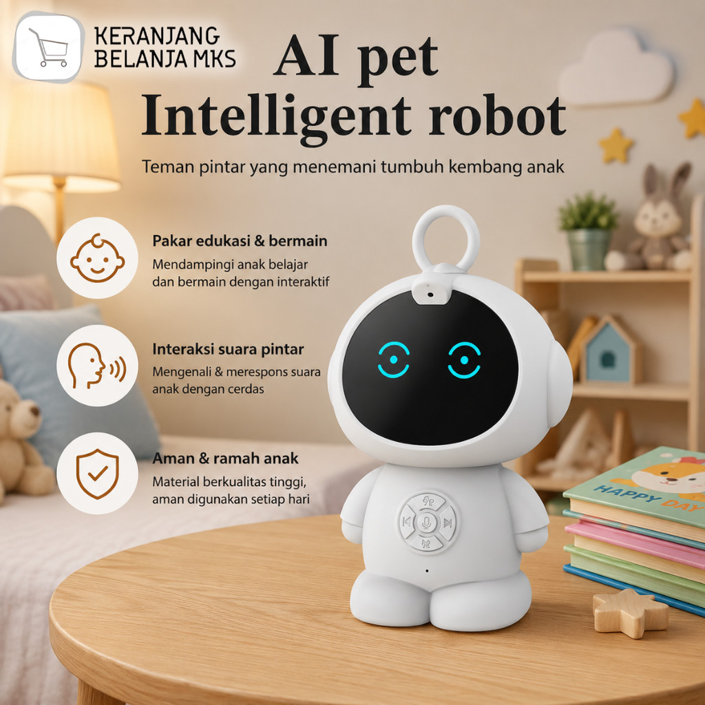 Mini Smart AI Voice Chat Robot Recognition Interactive Kids