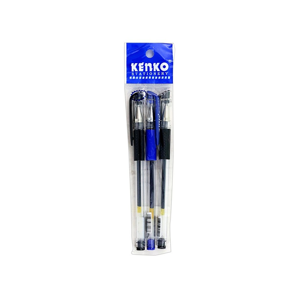 KENKO BALLPOINT EASY GEL (2BLACK +1BLUE)