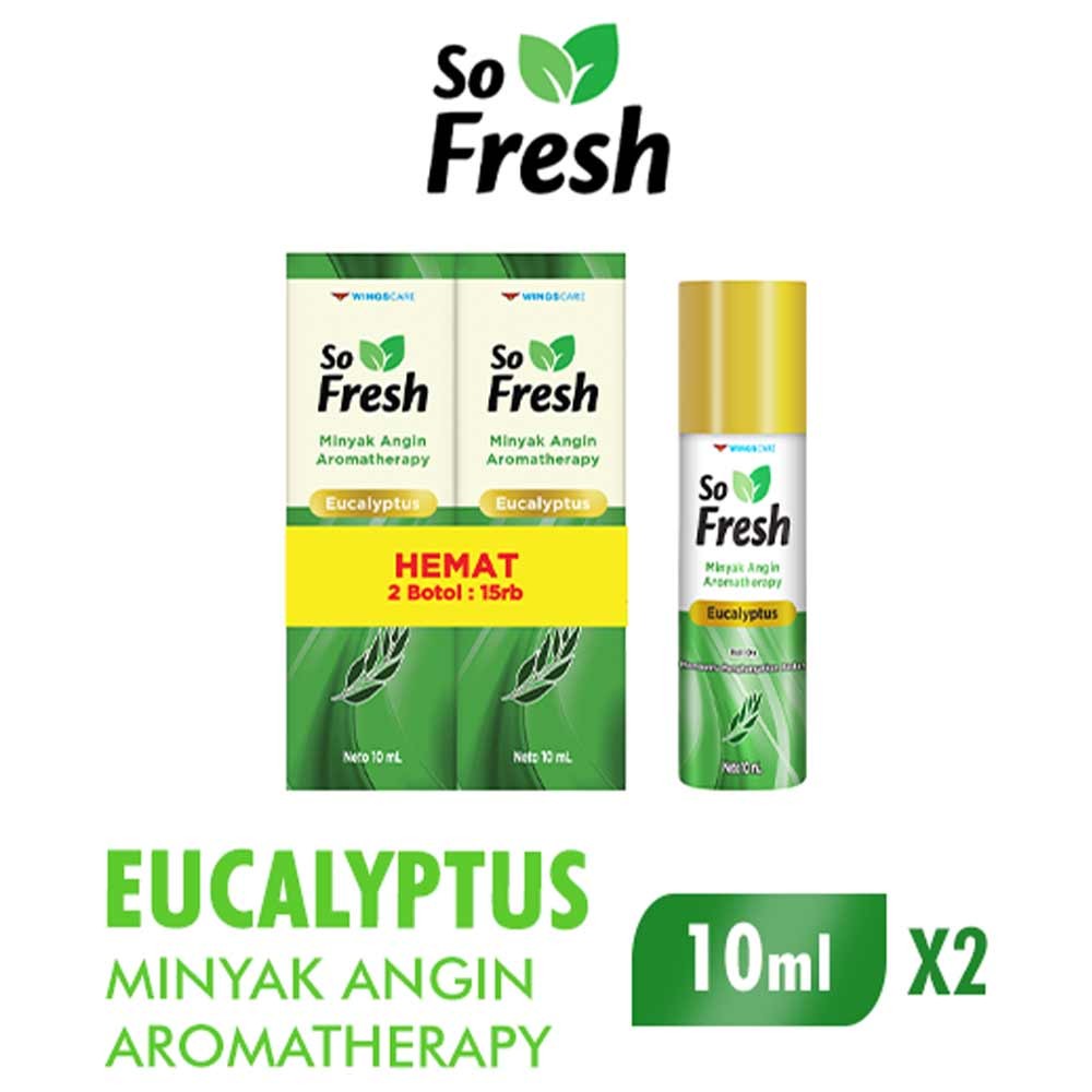 SO FRESH MINYAK ANGIN AROMATHERAPY EUCALYPTUS 2x10mL