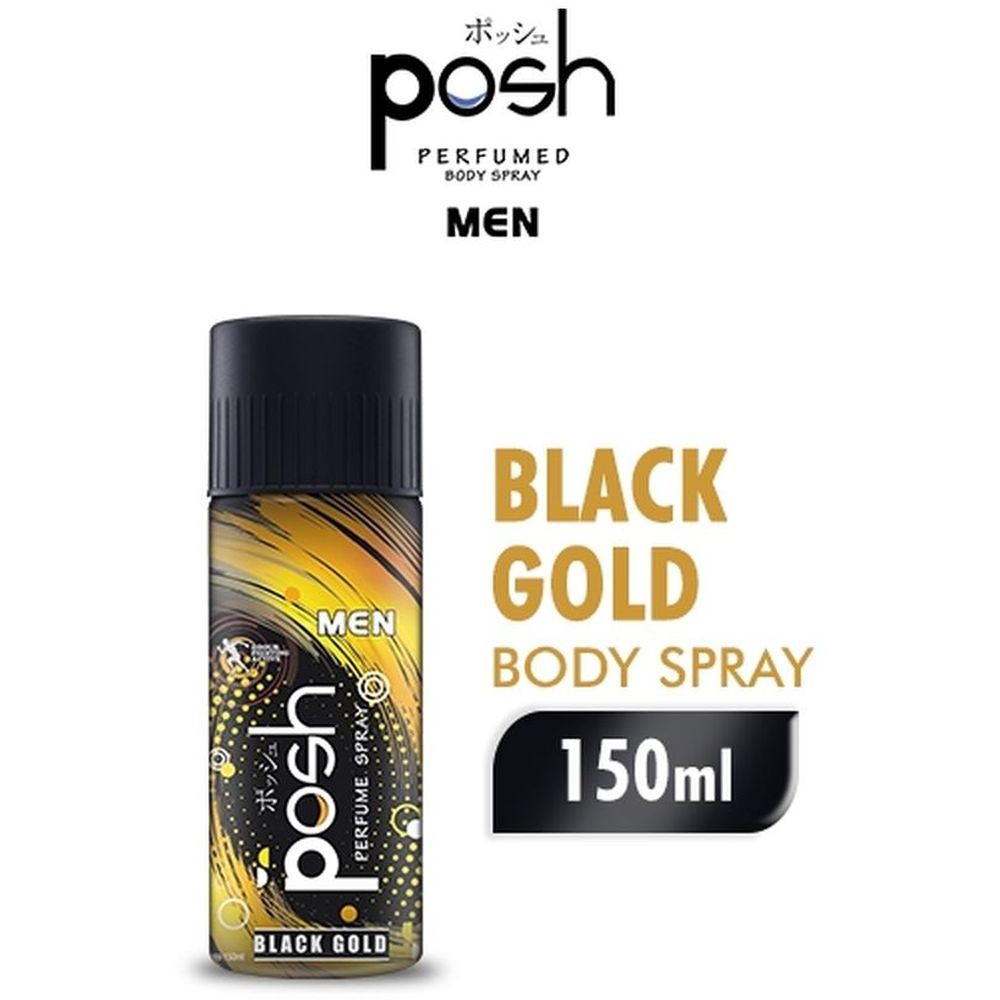 POSH BODY SPRAY PERFUMED BLACK GOLD 150mL