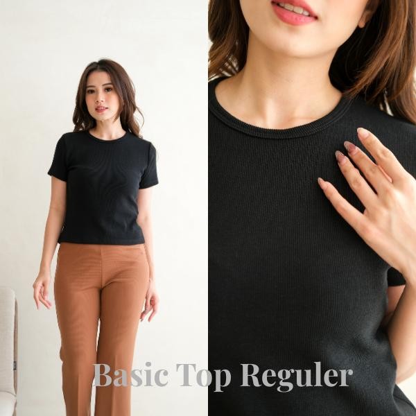 Be.Easy Kaos Polos Reguler Basic Wanita Lengan Pendek
