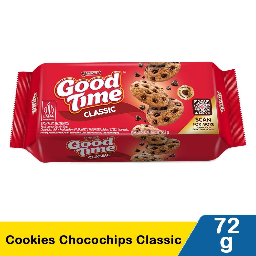 GOOD TIME COOKIES CHOCOCHIPS CLASSIC 72g