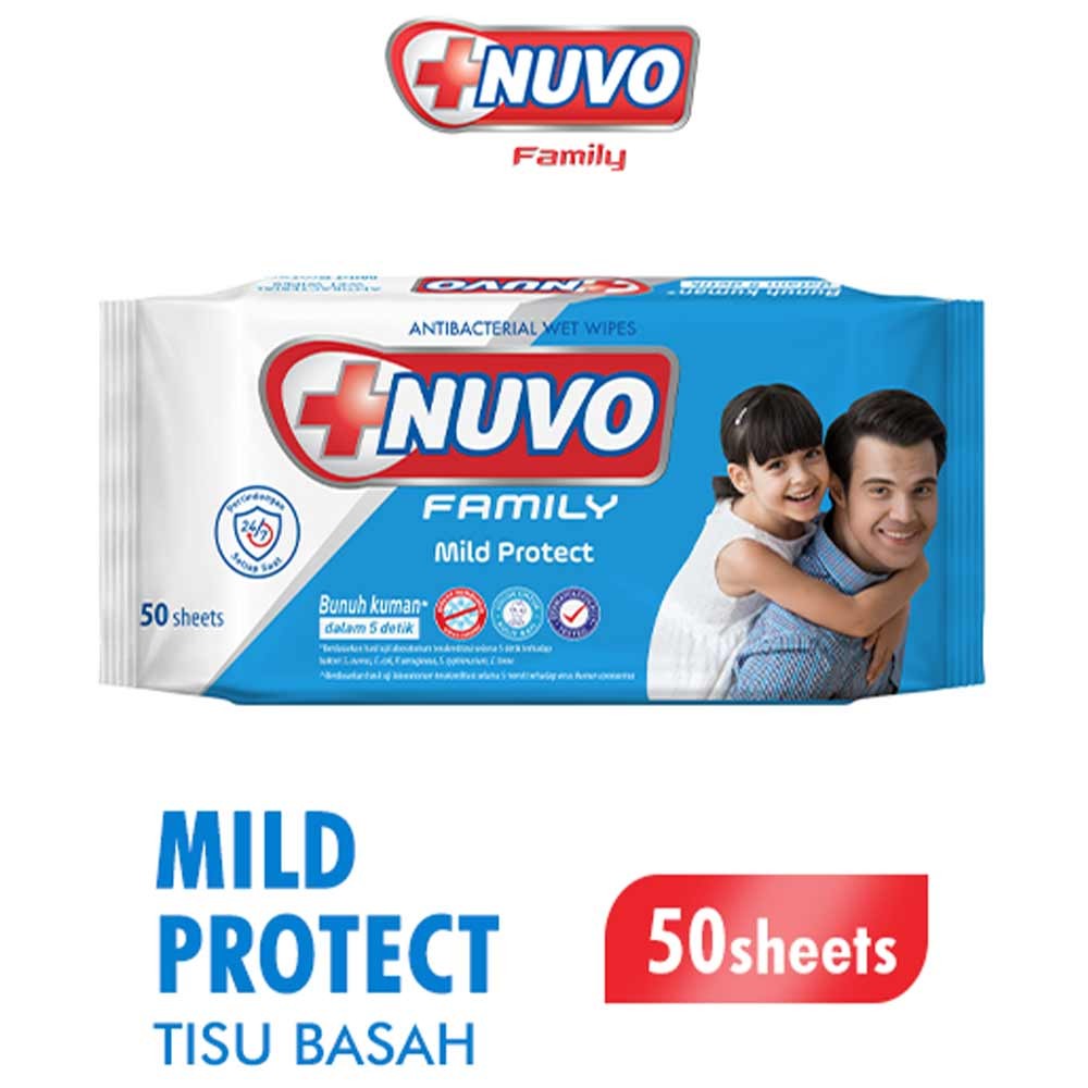 NUVO WET TISSUE FRESH BIRU 50's