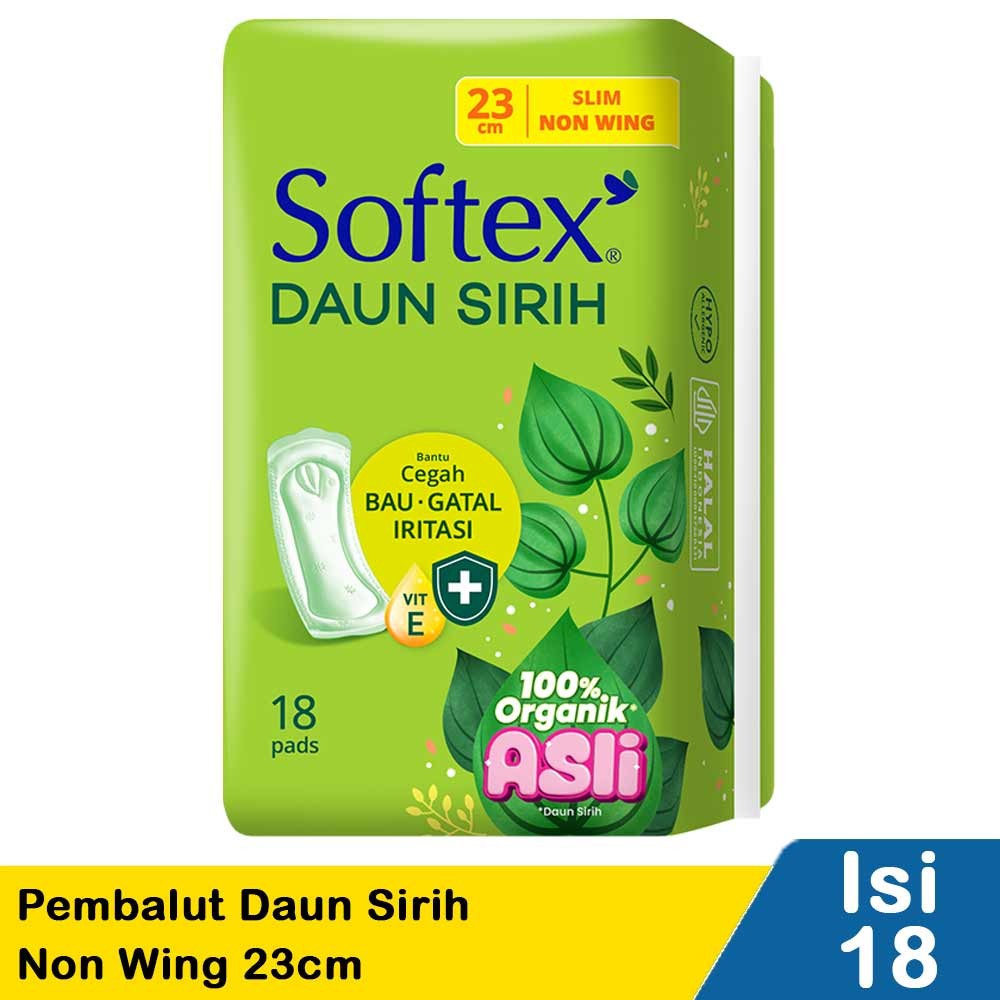SOFTEX PEMBALUT DAUN SIRIH 20/18'S NON WING 23cm