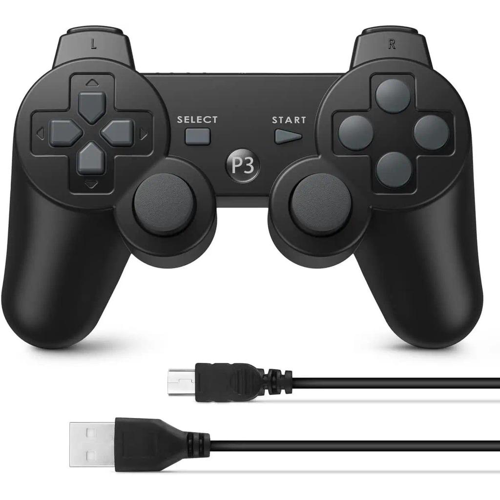 Wireless Controller for PS3 with Dual-Motor Vibration,Six-Axis Motion Sensor,Fast arging Cable.Long-Battery Controller for PS3