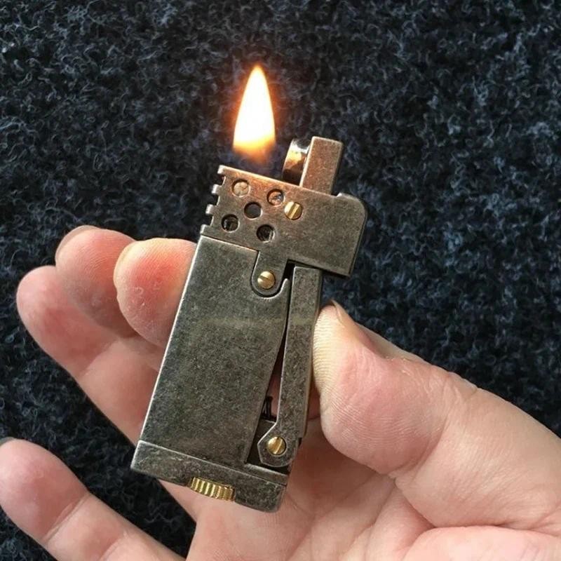 Scimitar lighter windproof mechanical press automatic ignition retro lighter HY696