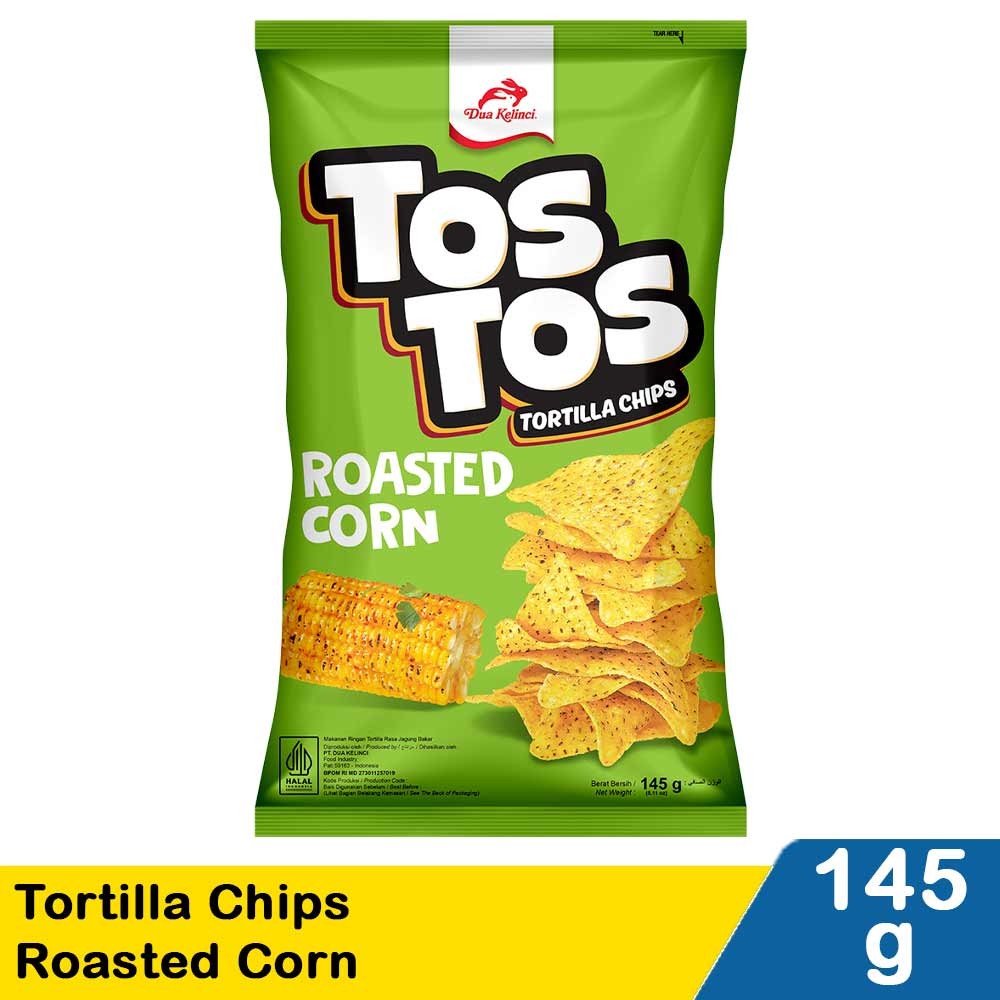 TOS TOS TORTILLA CHIPS ROASTED CORN 140g