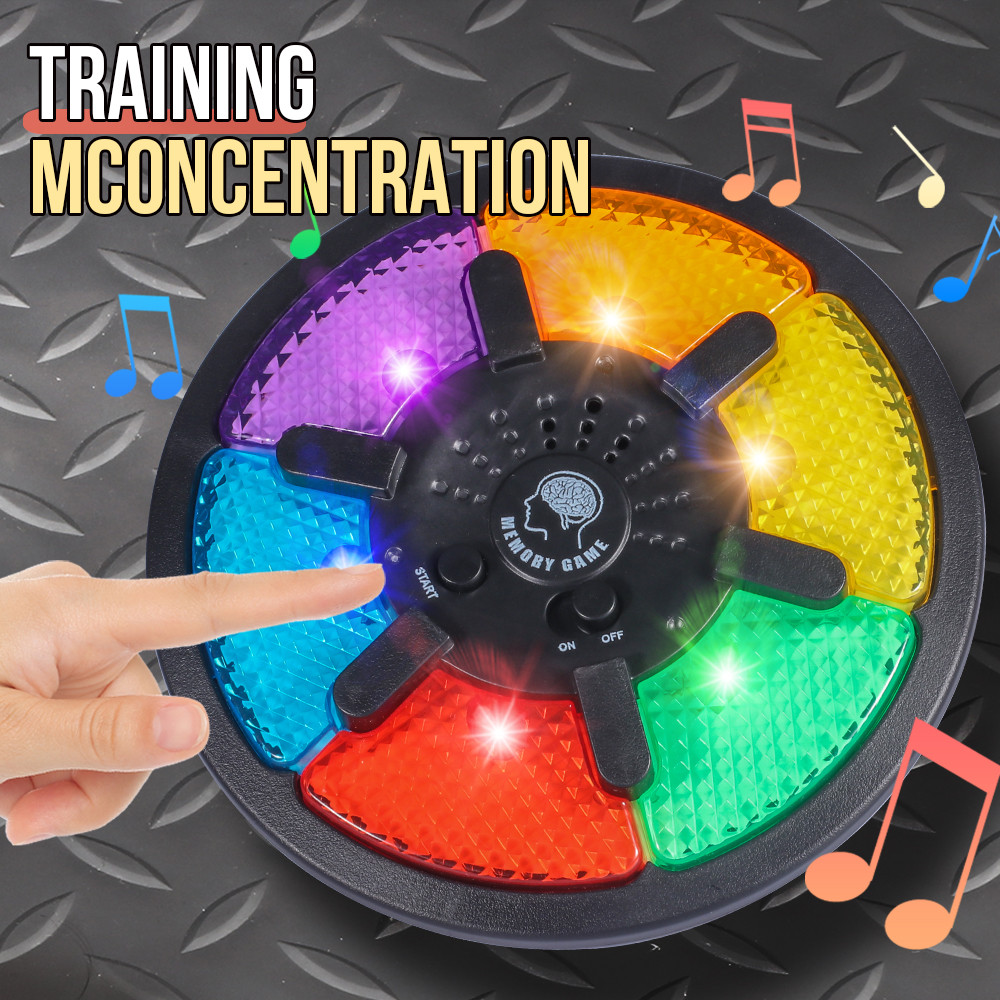 ABS Material Interactive Memory Game Machine - Concentration & Logic Training Toy with Lights and Sounds, Educational Handheld