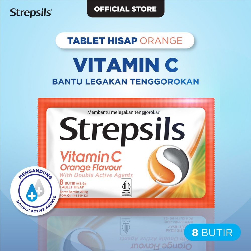 STREPSILS CANDY 6'S / 8'S VIT.C ORANGE