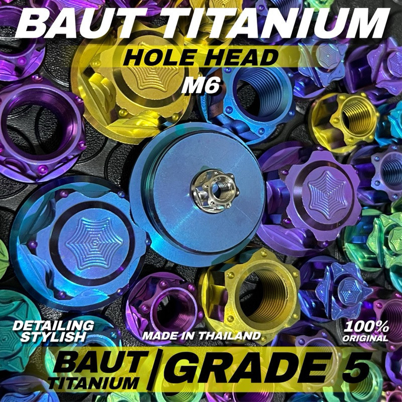 BAUT TITANIUM MUR M6 HOLE HEAD GRADE 5