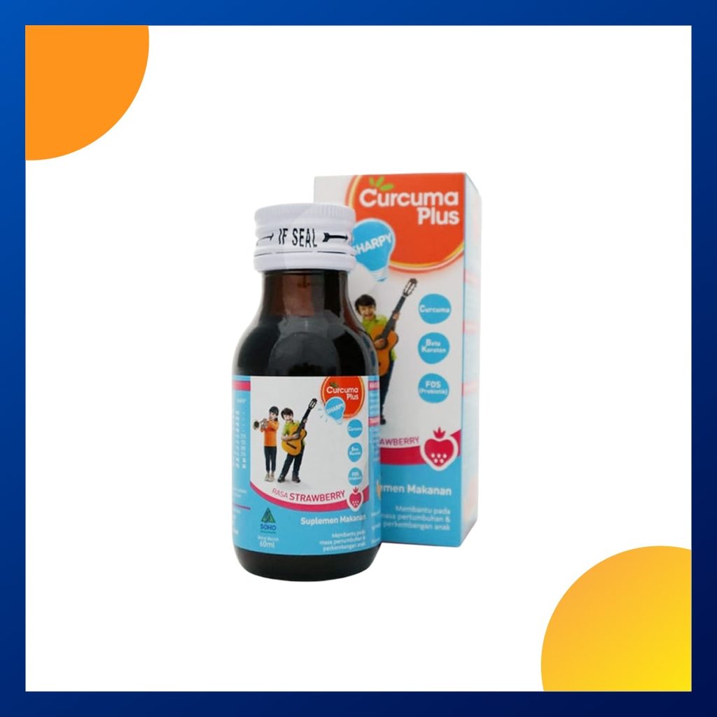 Curcuma Plus Sharpy Rasa Strawberry Sirup 60 Ml